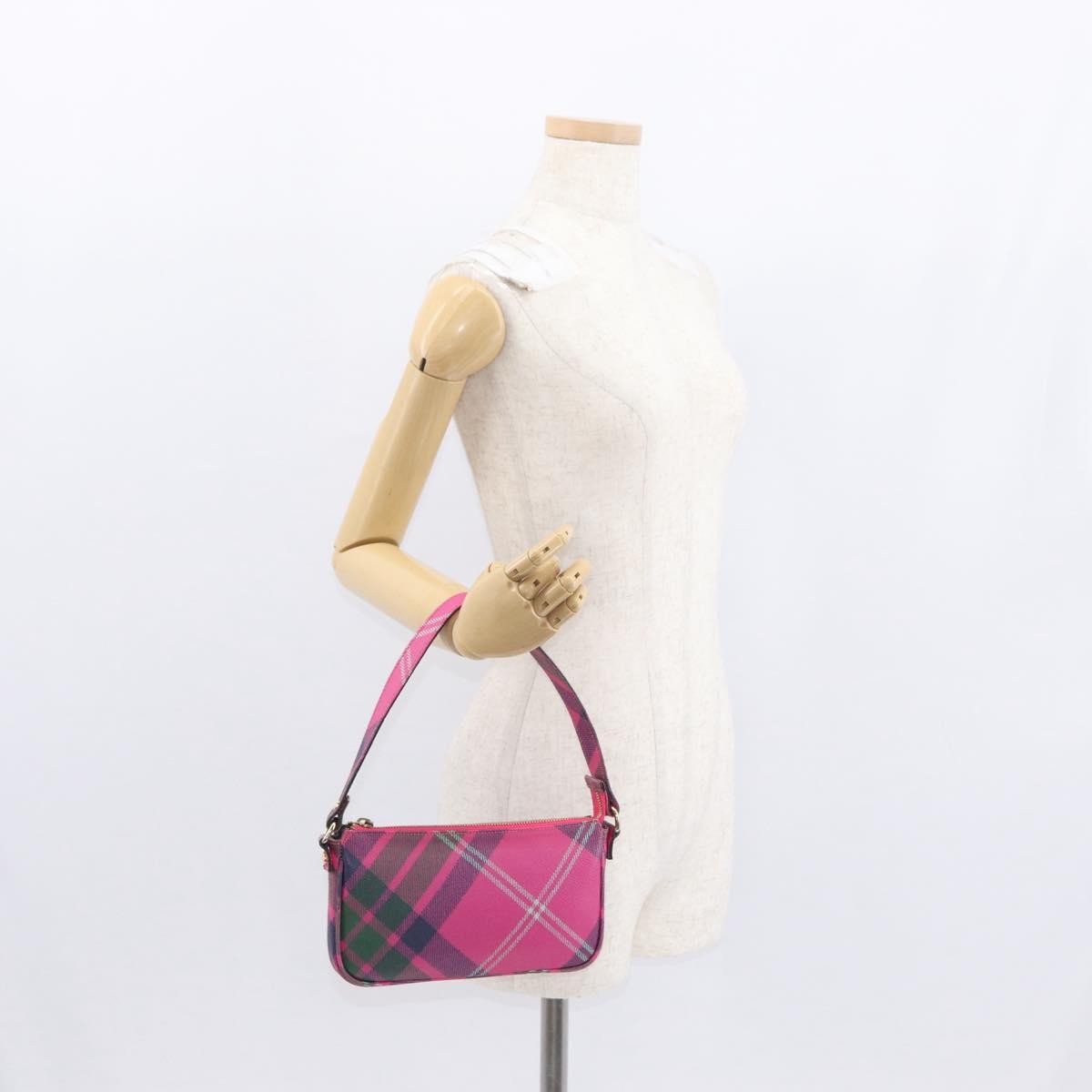 Vivienne Westwood Shukatatan Shoulder Bag PVC Canvas Pink Gold Auth 163852V