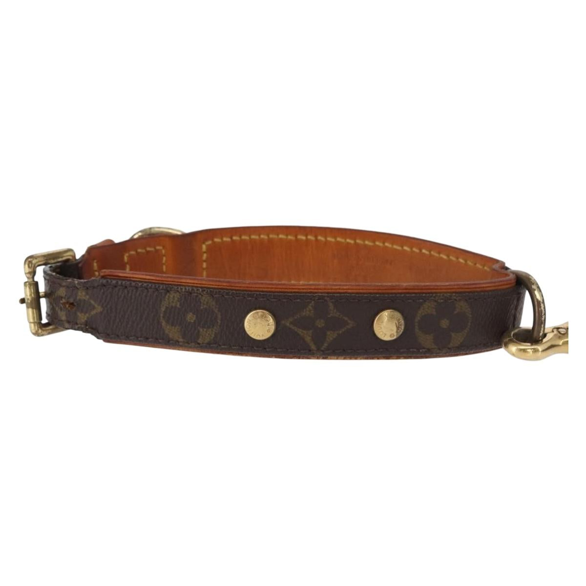LOUIS VUITTON Less Baxter MM Collier Baxter MM Dog Leash 2 Set LV Auth 163856