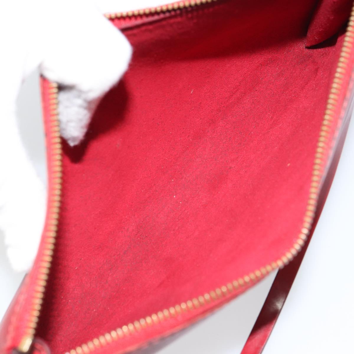 LOUIS VUITTON Epi Pochette Accessoires Pouch Red M52947 LV Auth 163858