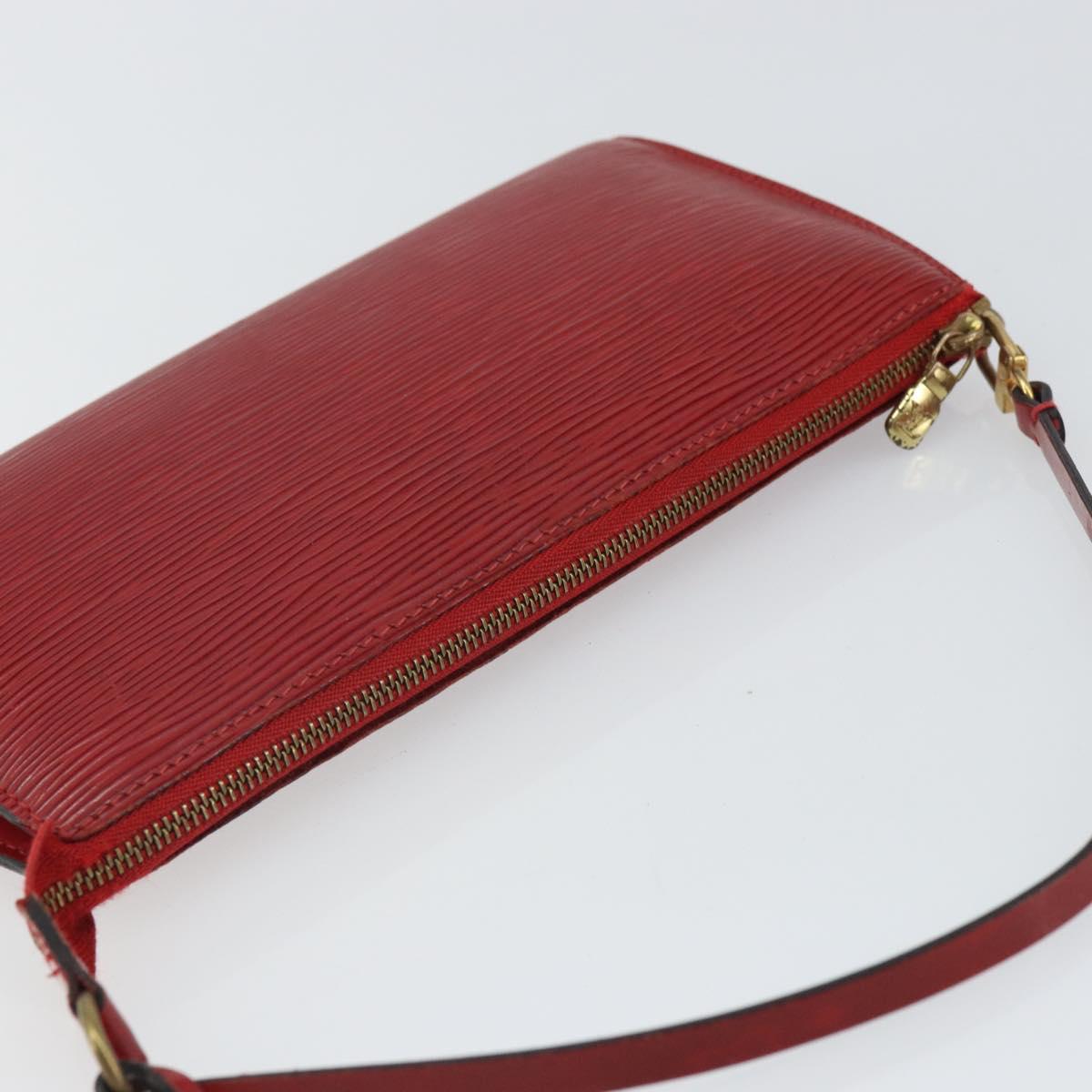 LOUIS VUITTON Epi Pochette Accessoires Pouch Red M52947 LV Auth 163858