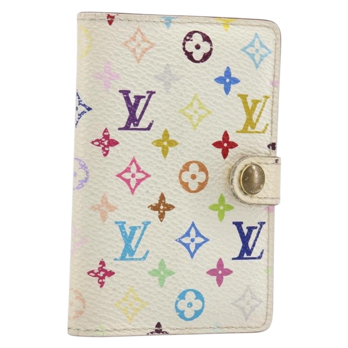 LOUIS VUITTON Monogram Multicolor Agenda Mini Cover White M92653 LV Auth 163859