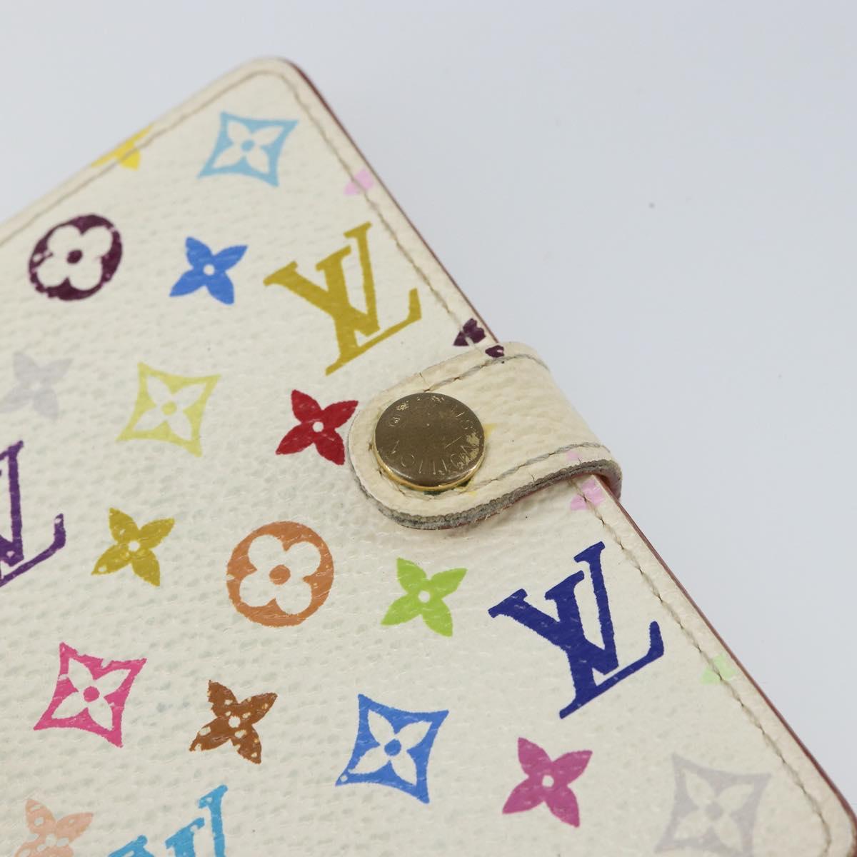 LOUIS VUITTON Monogram Multicolor Agenda Mini Cover White M92653 LV Auth 163859