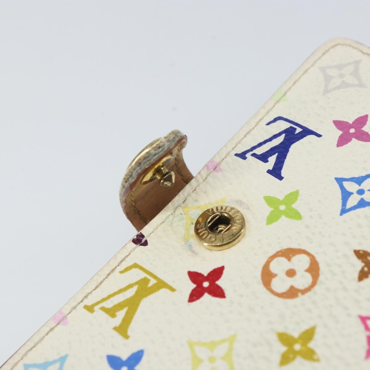 LOUIS VUITTON Monogram Multicolor Agenda Mini Cover White M92653 LV Auth 163859