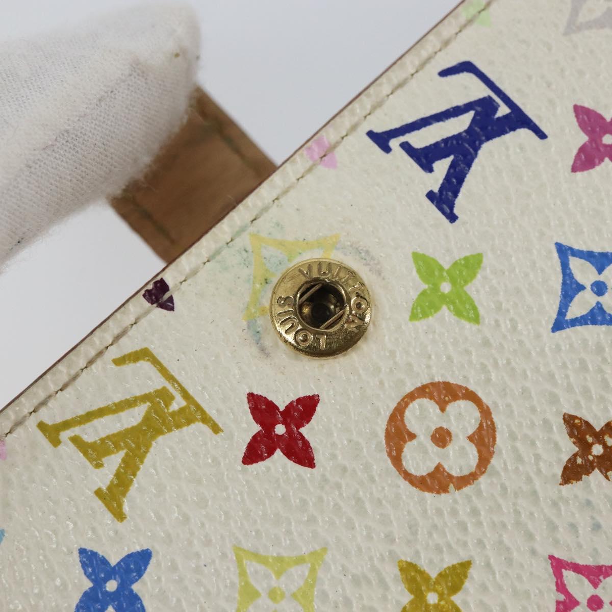 LOUIS VUITTON Monogram Multicolor Agenda Mini Cover White M92653 LV Auth 163859