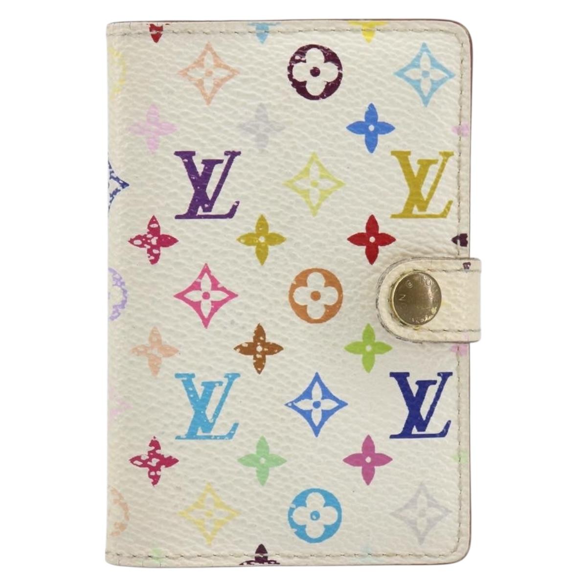 LOUIS VUITTON Monogram Multicolor Agenda Mini Cover White M92653 LV Auth 163859