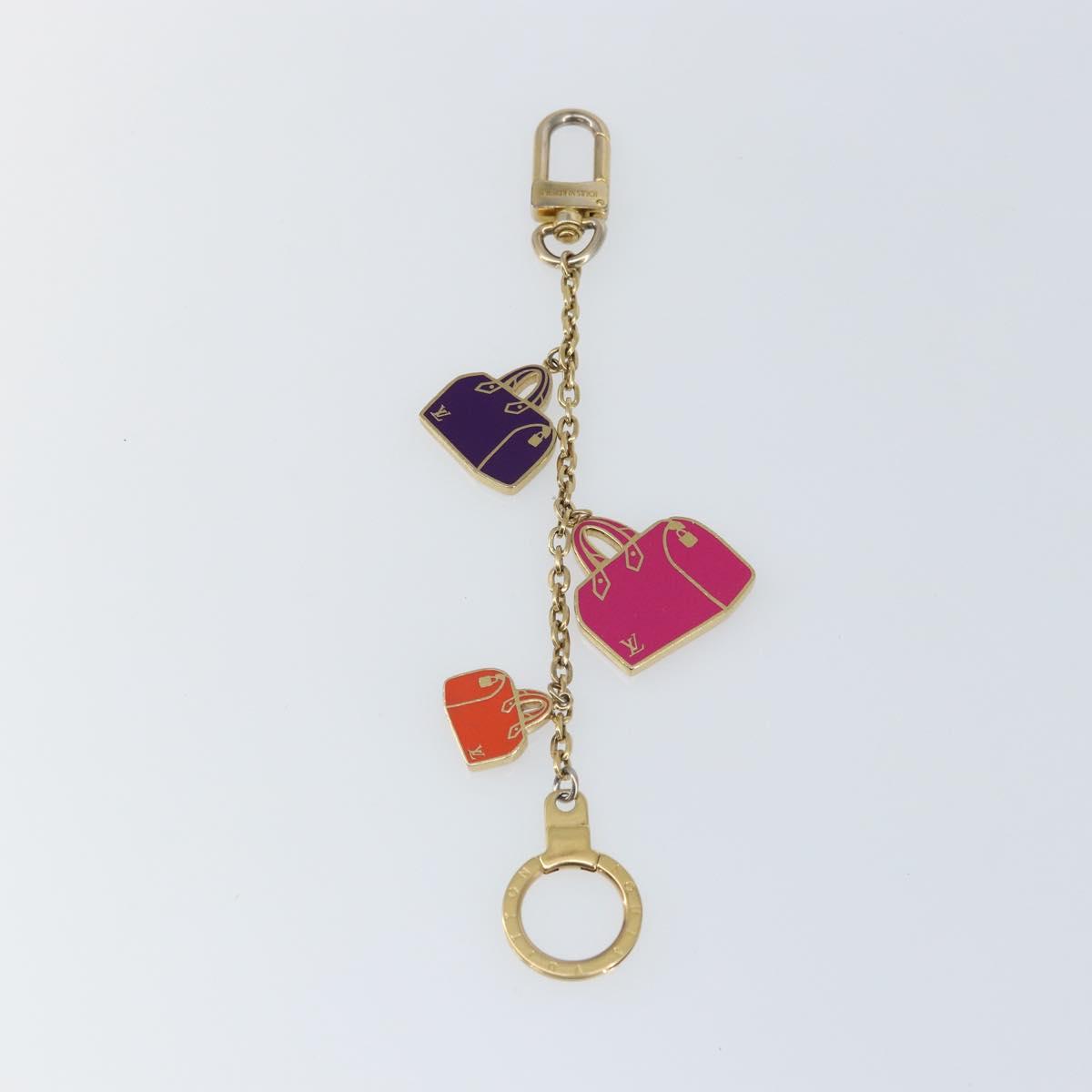 LOUIS VUITTON Chain Iconic Bag Charm metal Gold Tone M66985 LV Auth 163860