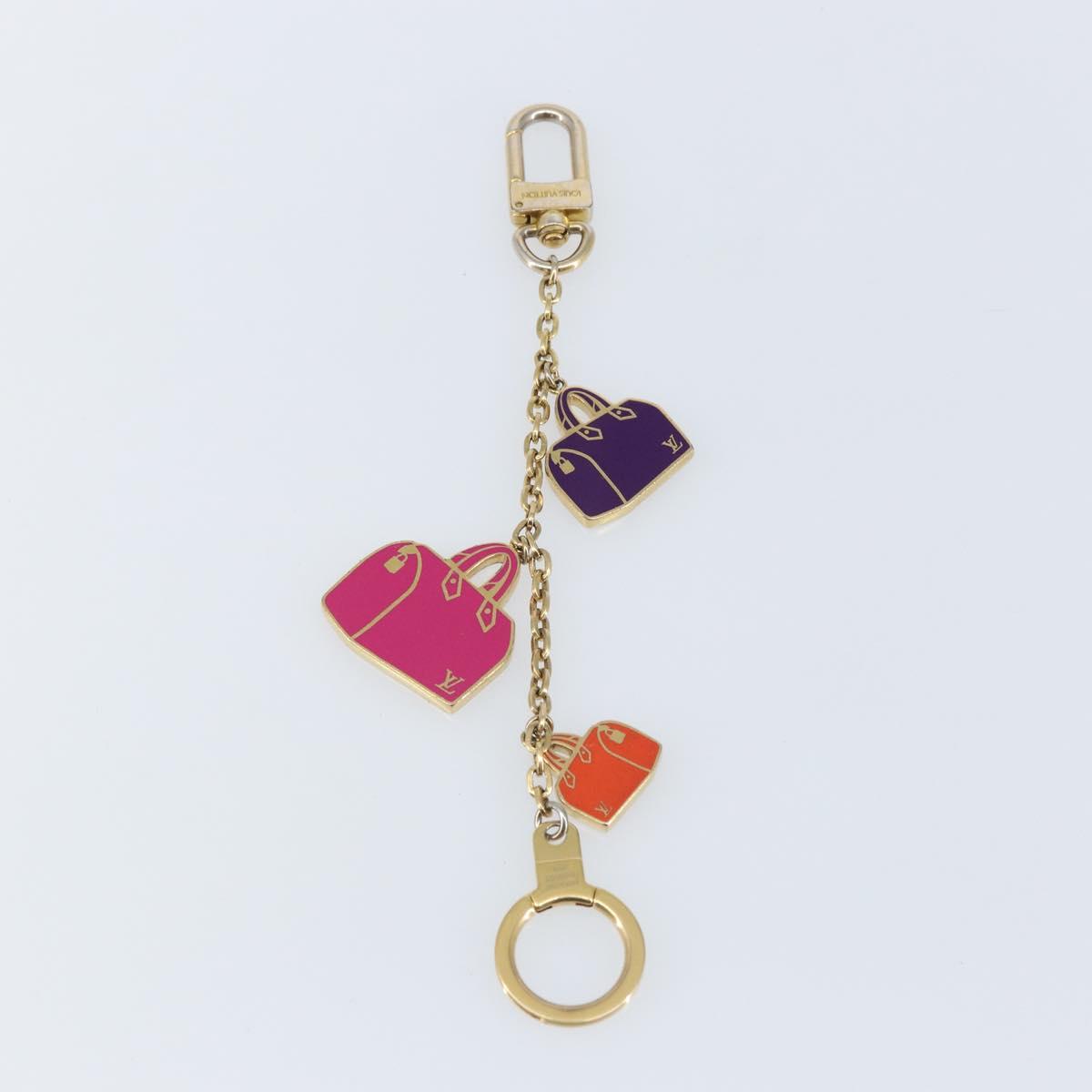 LOUIS VUITTON Chain Iconic Bag Charm metal Gold Tone M66985 LV Auth 163860
