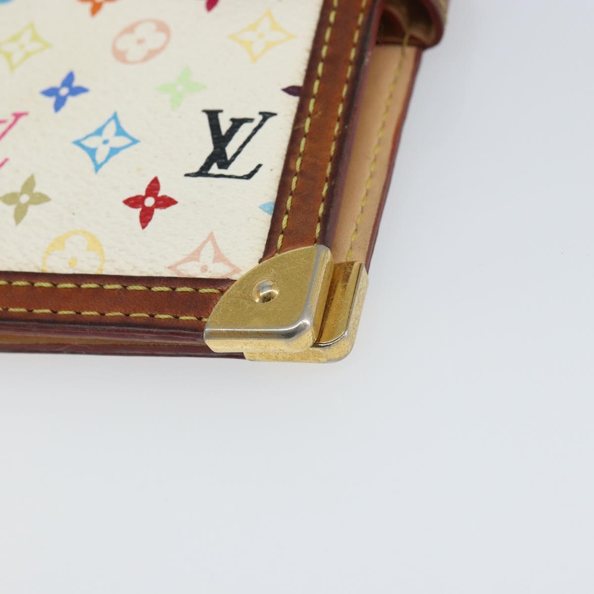LOUIS VUITTON Multicolor Agenda PM Day Planner Cover White R21074 LV Auth 163862