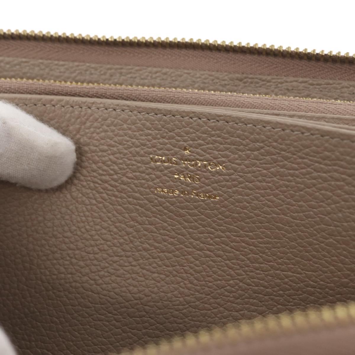 LOUIS VUITTON Bicolor Monogram Empreinte Zippy Wallet Gray M69794 Auth 163886A