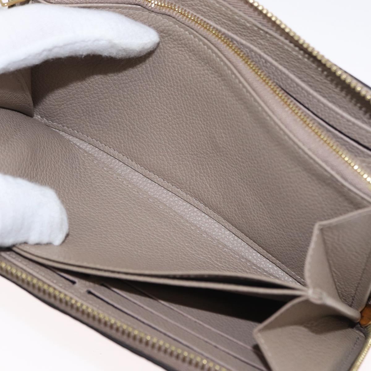 LOUIS VUITTON Bicolor Monogram Empreinte Zippy Wallet Gray M69794 Auth 163886A