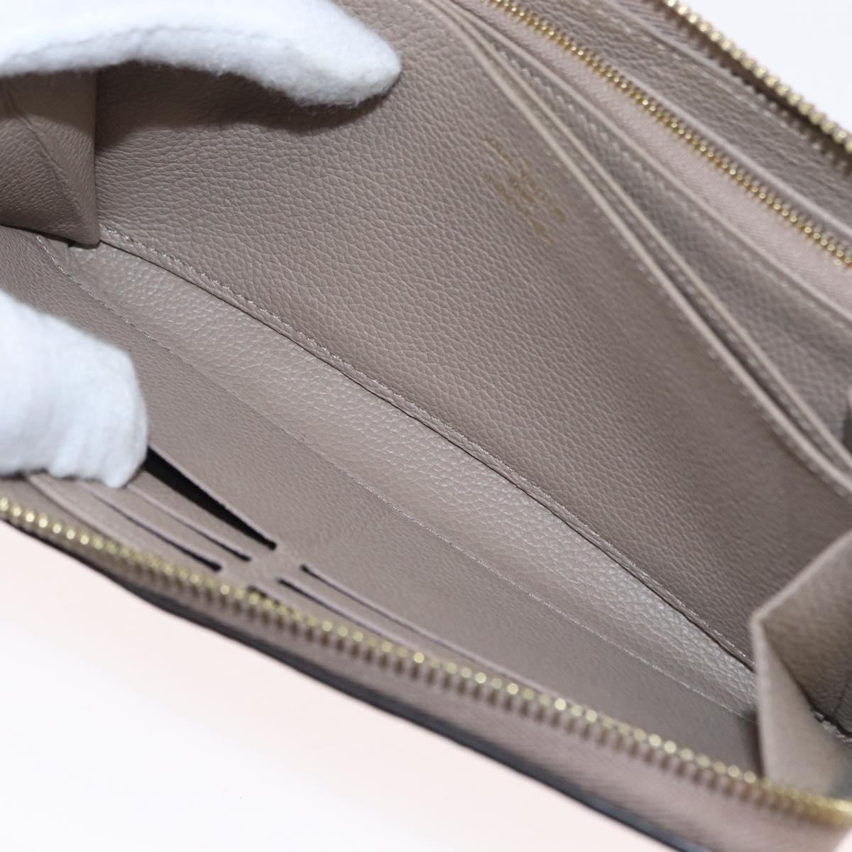 LOUIS VUITTON Bicolor Monogram Empreinte Zippy Wallet Gray M69794 Auth 163886A