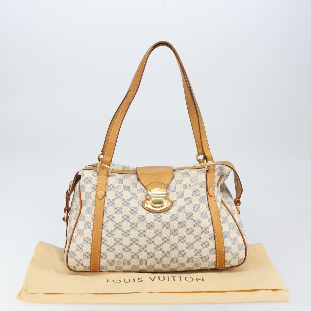 LOUIS VUITTON Damier Azur Stresa PM Tote Bag M51188 LV Auth 163889A
