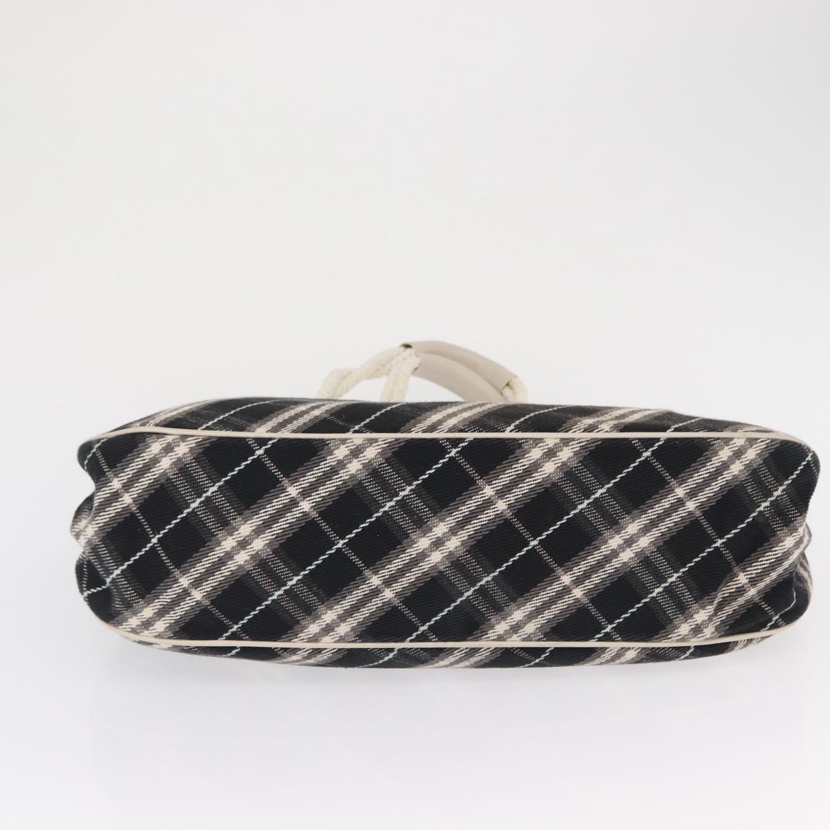 BURBERRY Nova Check Blue Label Hand Bag Canvas Black Auth 163921