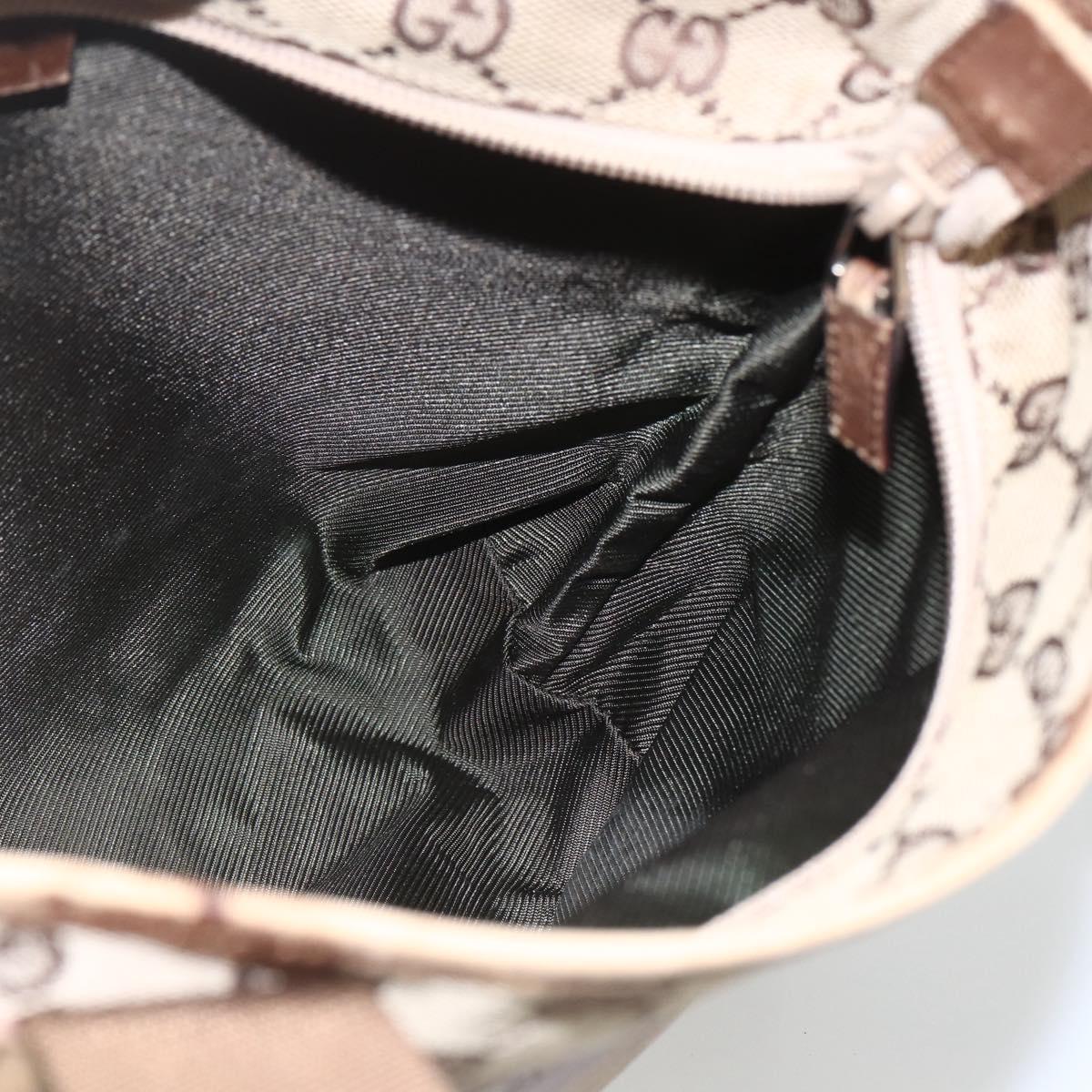 GUCCI GG Canvas Tote Bag Beige Silver 28893 Auth 163948