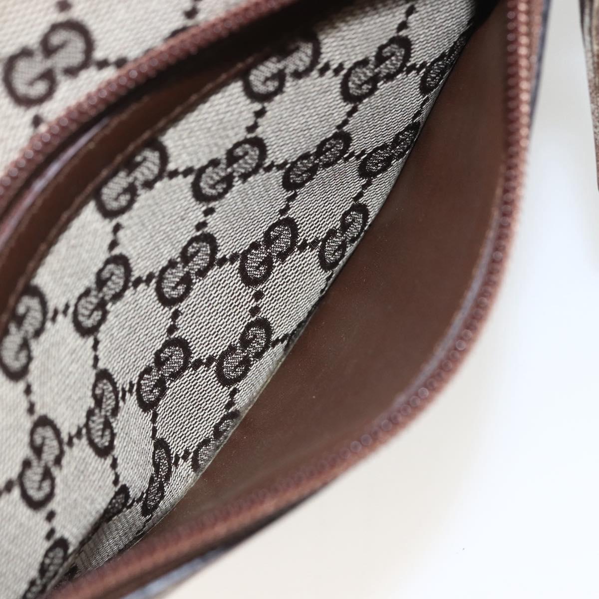 GUCCI GG Canvas Tote Bag Beige Silver 28893 Auth 163948