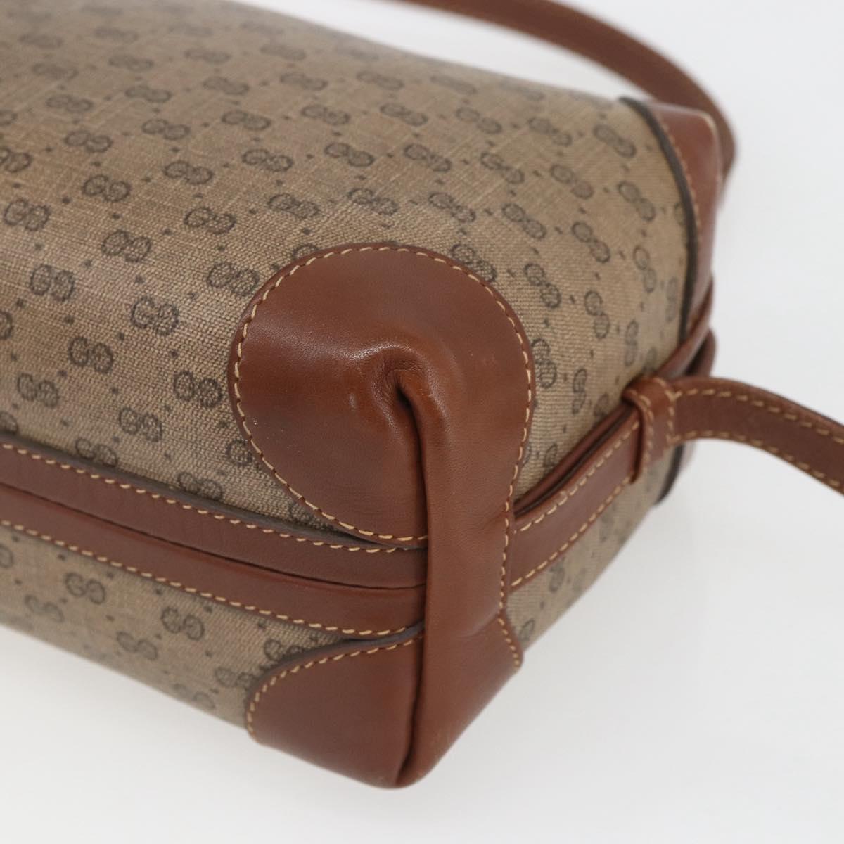 GUCCI Micro GG Supreme Shoulder Bag PVC Beige Gold 007 101 5294 Auth 163950
