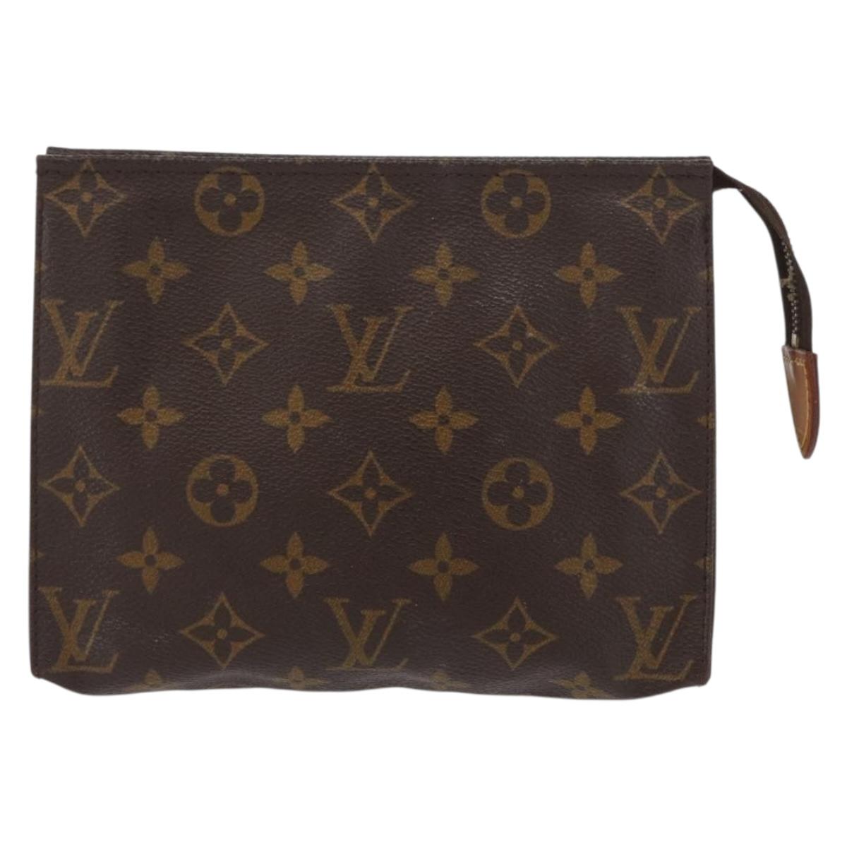 LOUIS VUITTON Monogram Poche Toilette 19 Pouch M47544 LV Auth 163968