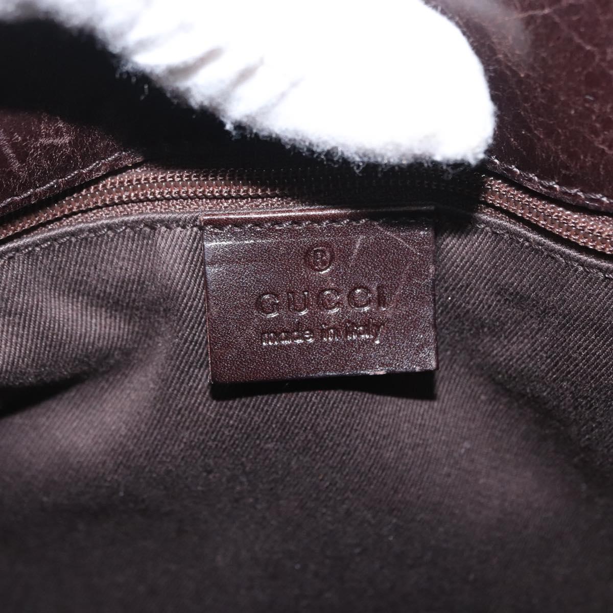 GUCCI GG Canvas Tote Bag Brown Silver 73983 Auth 163974