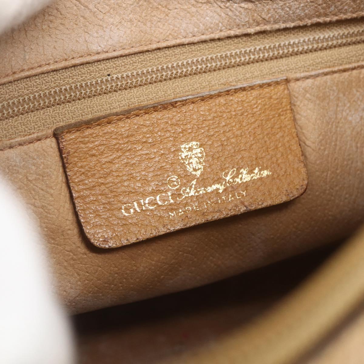 GUCCI Micro GG Supreme Web Sherry Line Bag PVC Beige Gold 89 02 032 Auth 163977