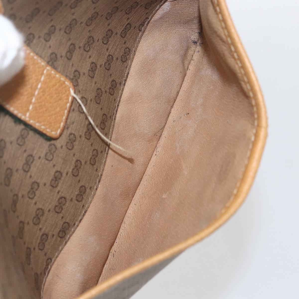 GUCCI Micro GG Supreme Web Sherry Line Bag PVC Beige Gold 89 02 032 Auth 163977