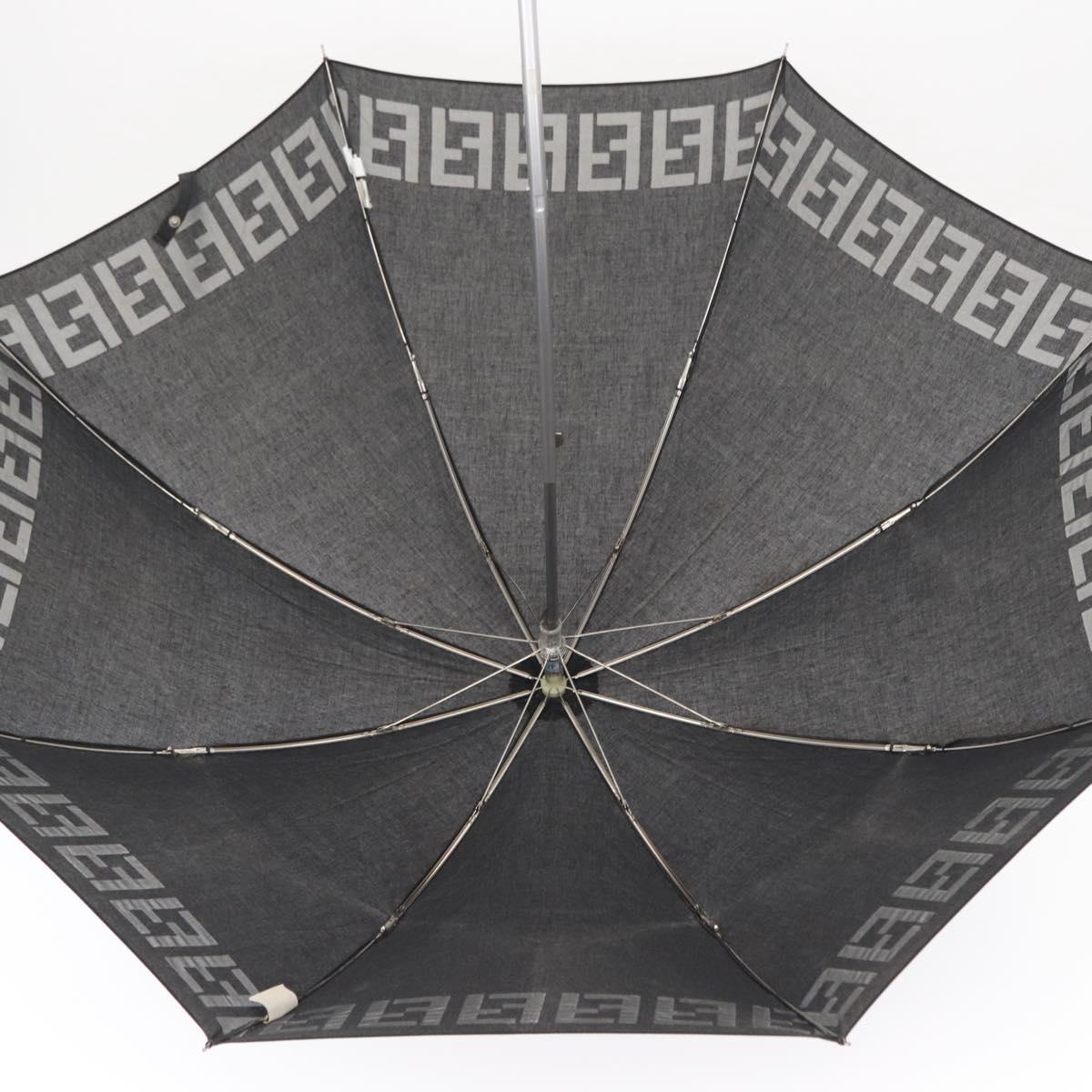 FENDI Zucca Canvas Umbrella Nylon Black Auth 163979
