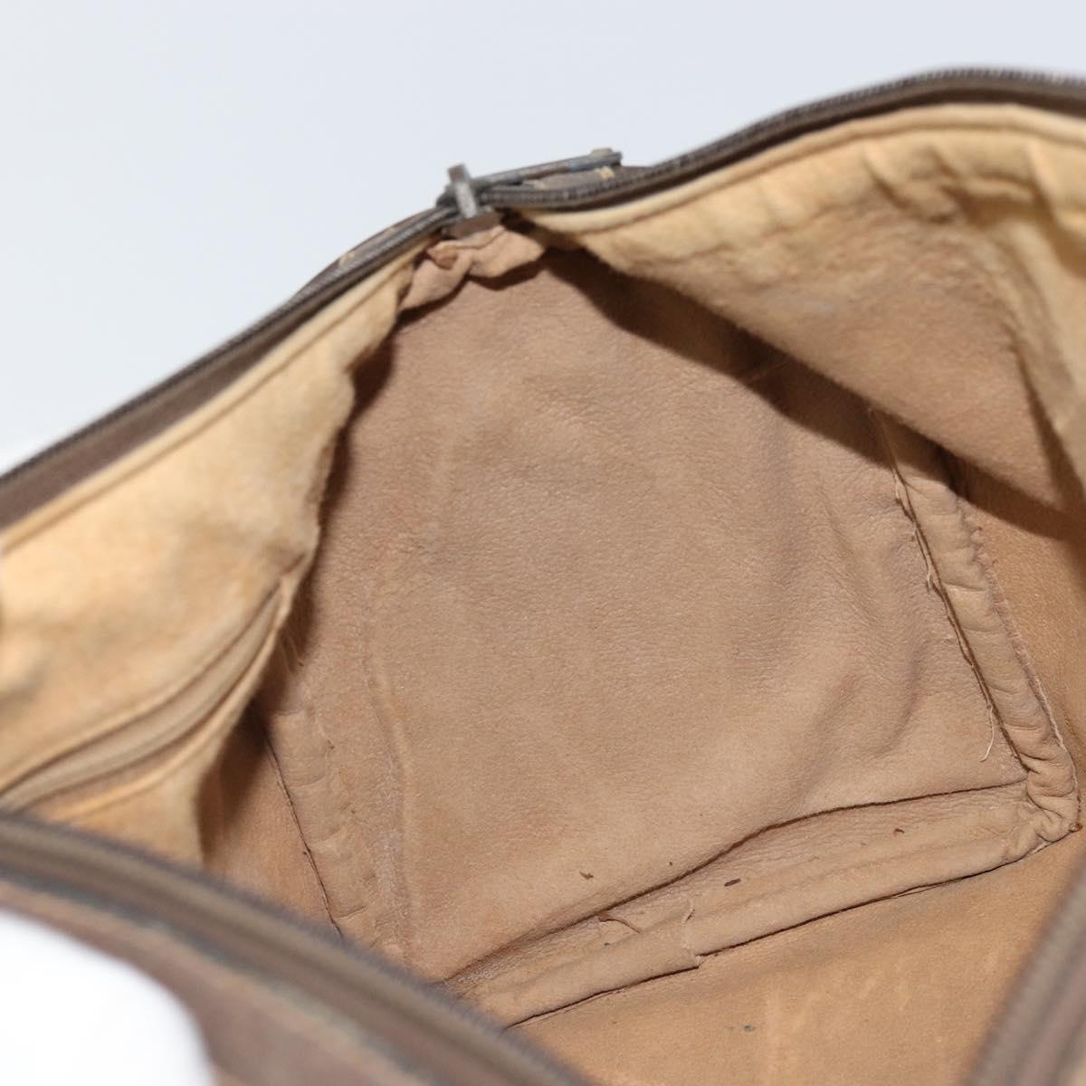 GUCCI GG Supreme Web Sherry Line Hand Bag PVC Beige Gold 39 02 007 Auth 163983