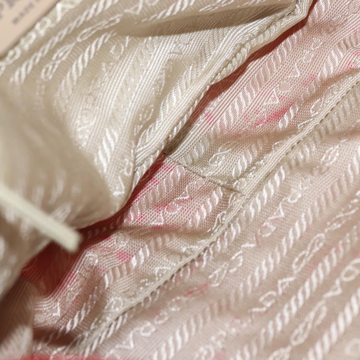 PRADA Shoulder Bag Nylon Red Silver Auth 163993