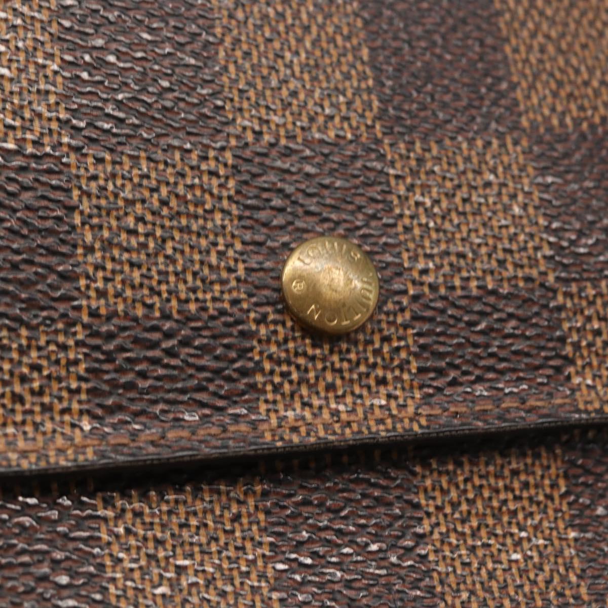 LOUIS VUITTON Damier Ebene Portefeuille International Wallet N61217 Auth 163999
