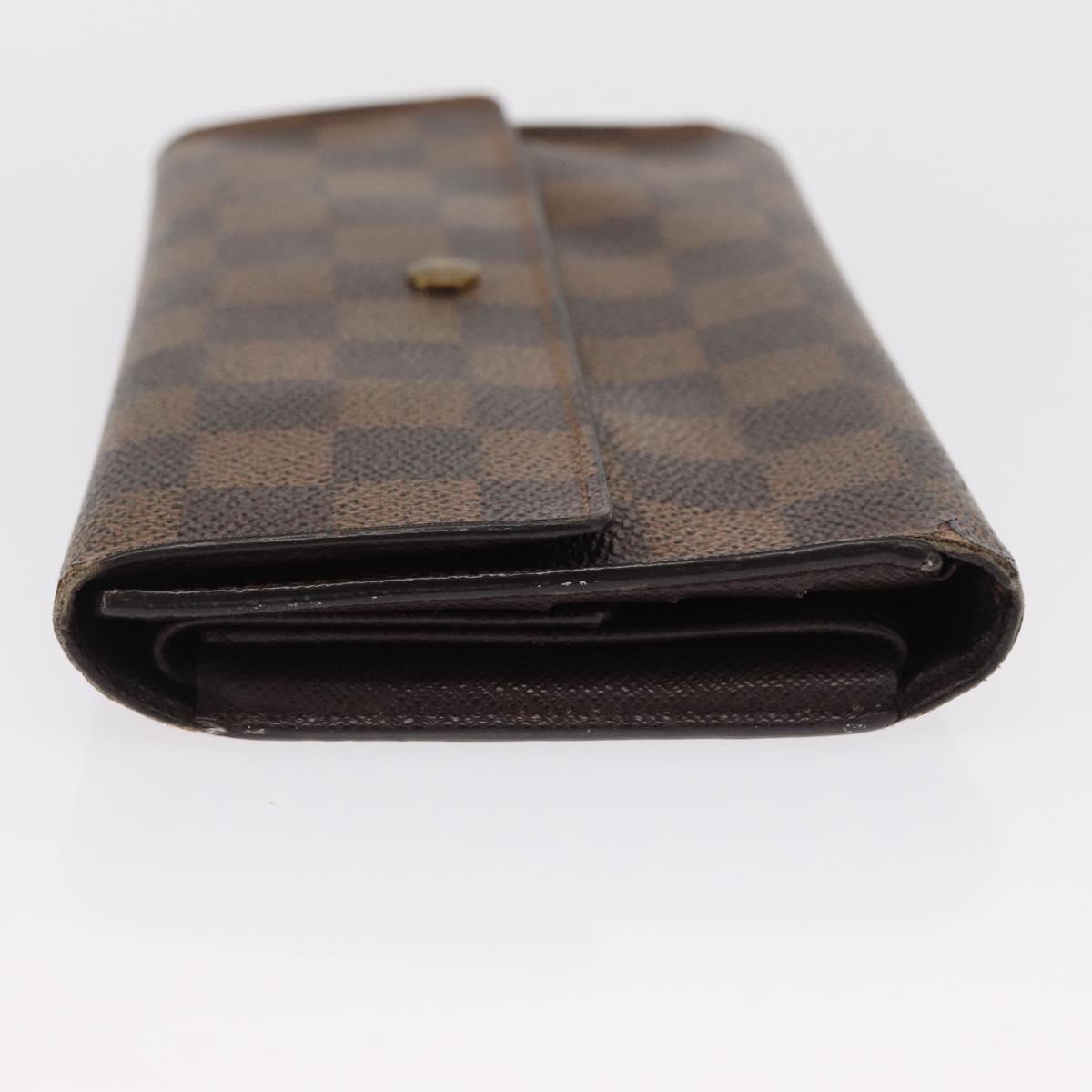 LOUIS VUITTON Damier Ebene Portefeuille International Wallet N61217 Auth 163999