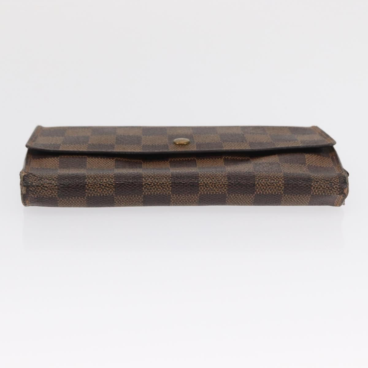 LOUIS VUITTON Damier Ebene Portefeuille International Wallet N61217 Auth 163999
