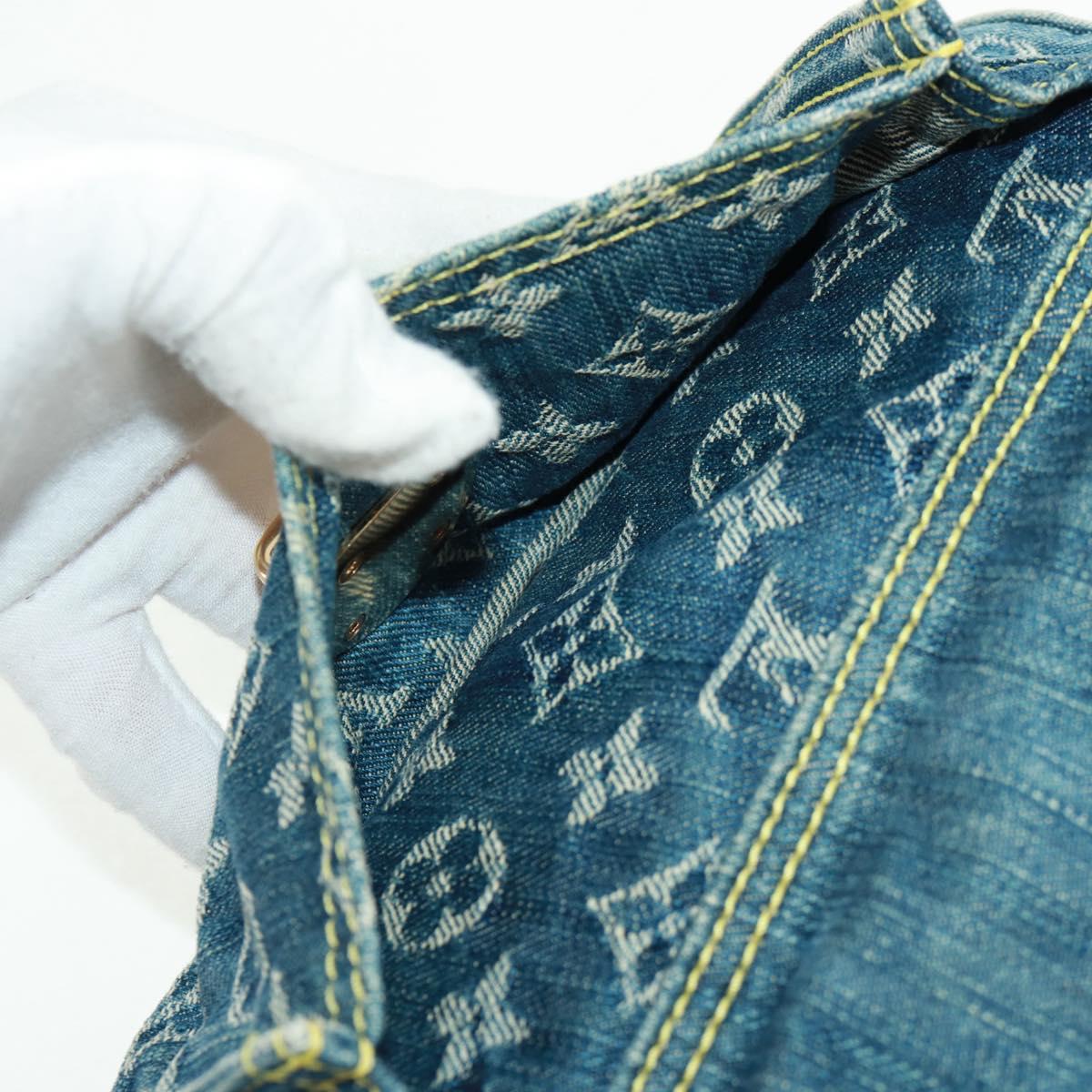 LOUIS VUITTON Monogram Denim Bum Bag Body Bag Blue M95347 LV Auth 164002SAV