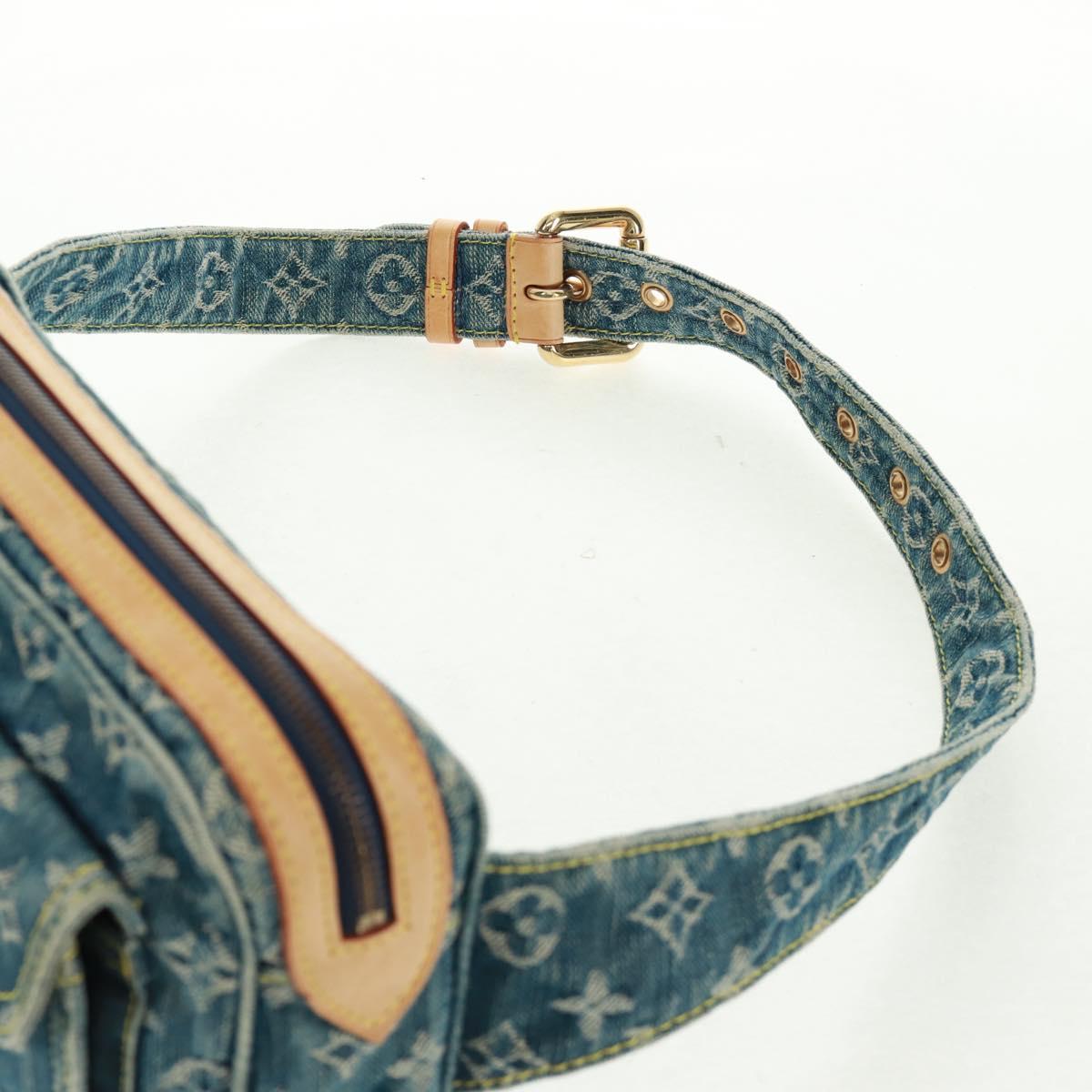 LOUIS VUITTON Monogram Denim Bum Bag Body Bag Blue M95347 LV Auth 164002SAV
