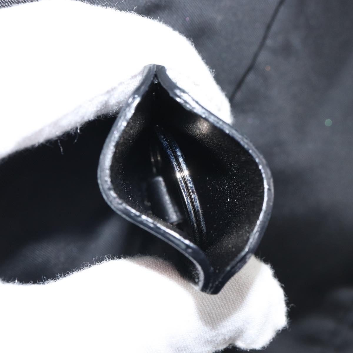 PRADA Shoulder Bag Nylon Black Silver Auth 164007