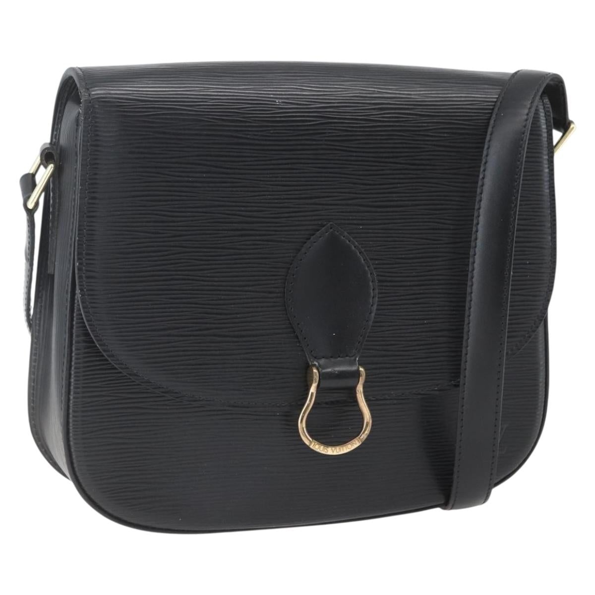 LOUIS VUITTON Epi Saint Cloud GM Shoulder Bag Black Noir M52192 LV Auth 164012