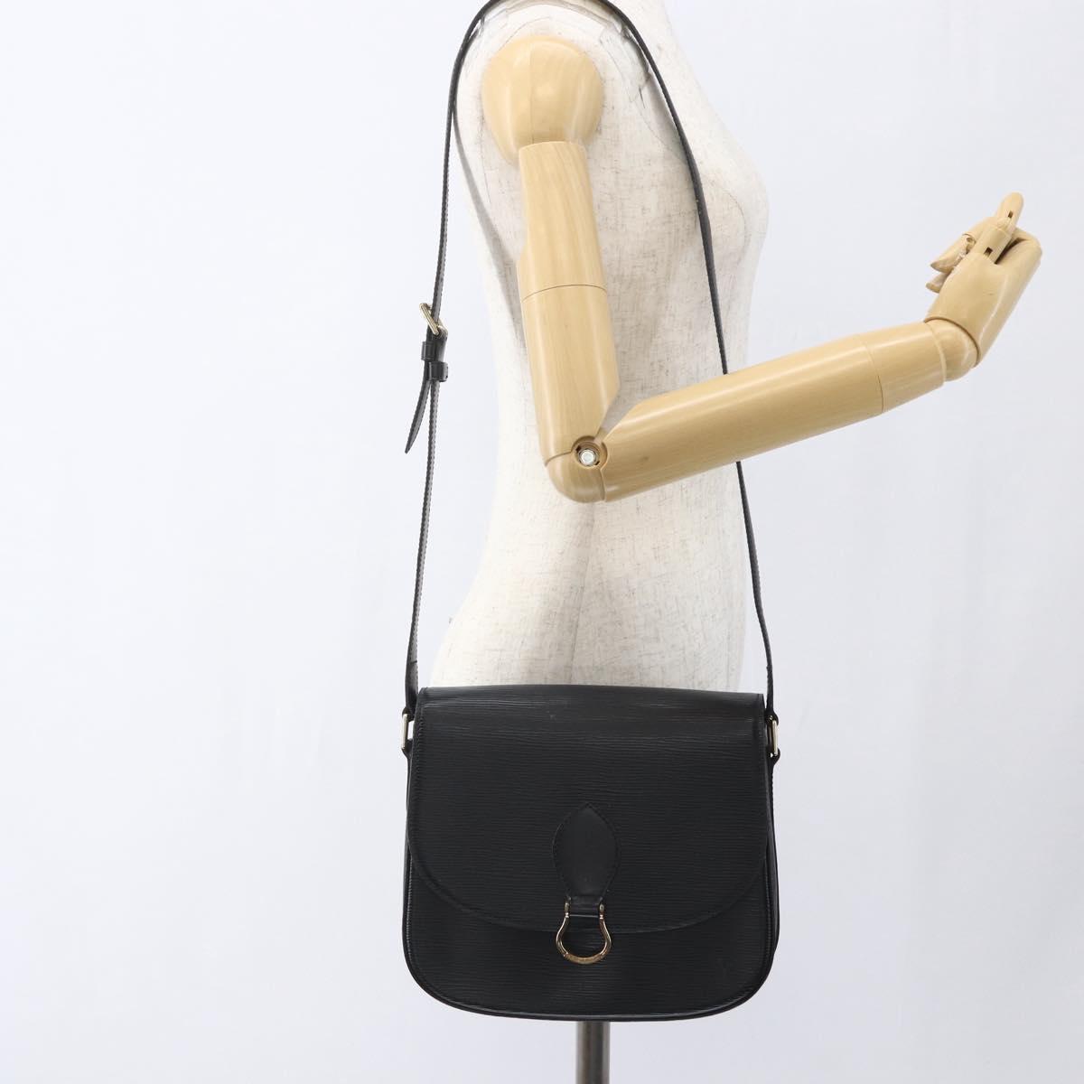 LOUIS VUITTON Epi Saint Cloud GM Shoulder Bag Black Noir M52192 LV Auth 164012