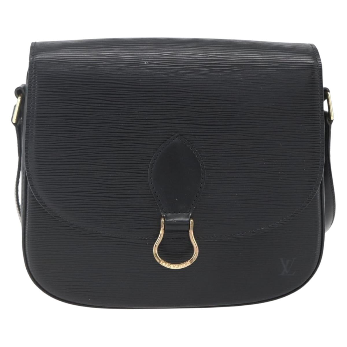 LOUIS VUITTON Epi Saint Cloud GM Shoulder Bag Black Noir M52192 LV Auth 164012
