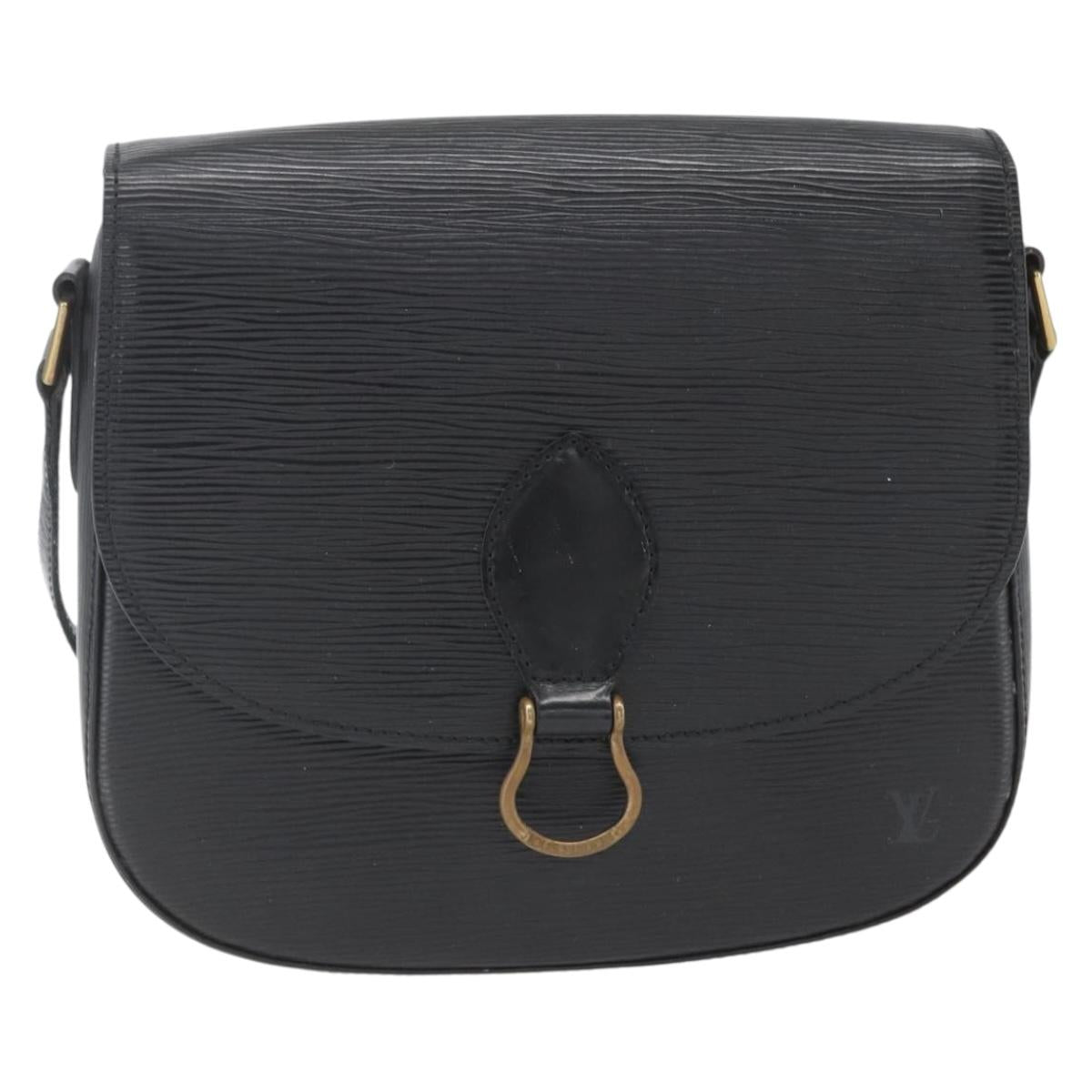 LOUIS VUITTON Epi Saint Cloud GM Shoulder Bag Black Noir M52192 LV Auth 164013A