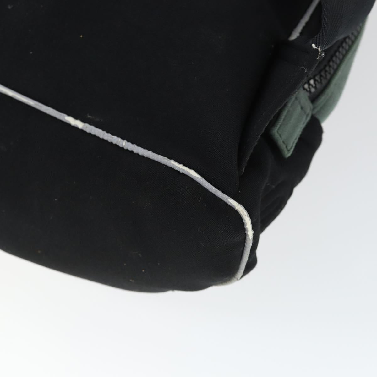 Miu Miu Backpack Canvas Black Silver Auth 164027