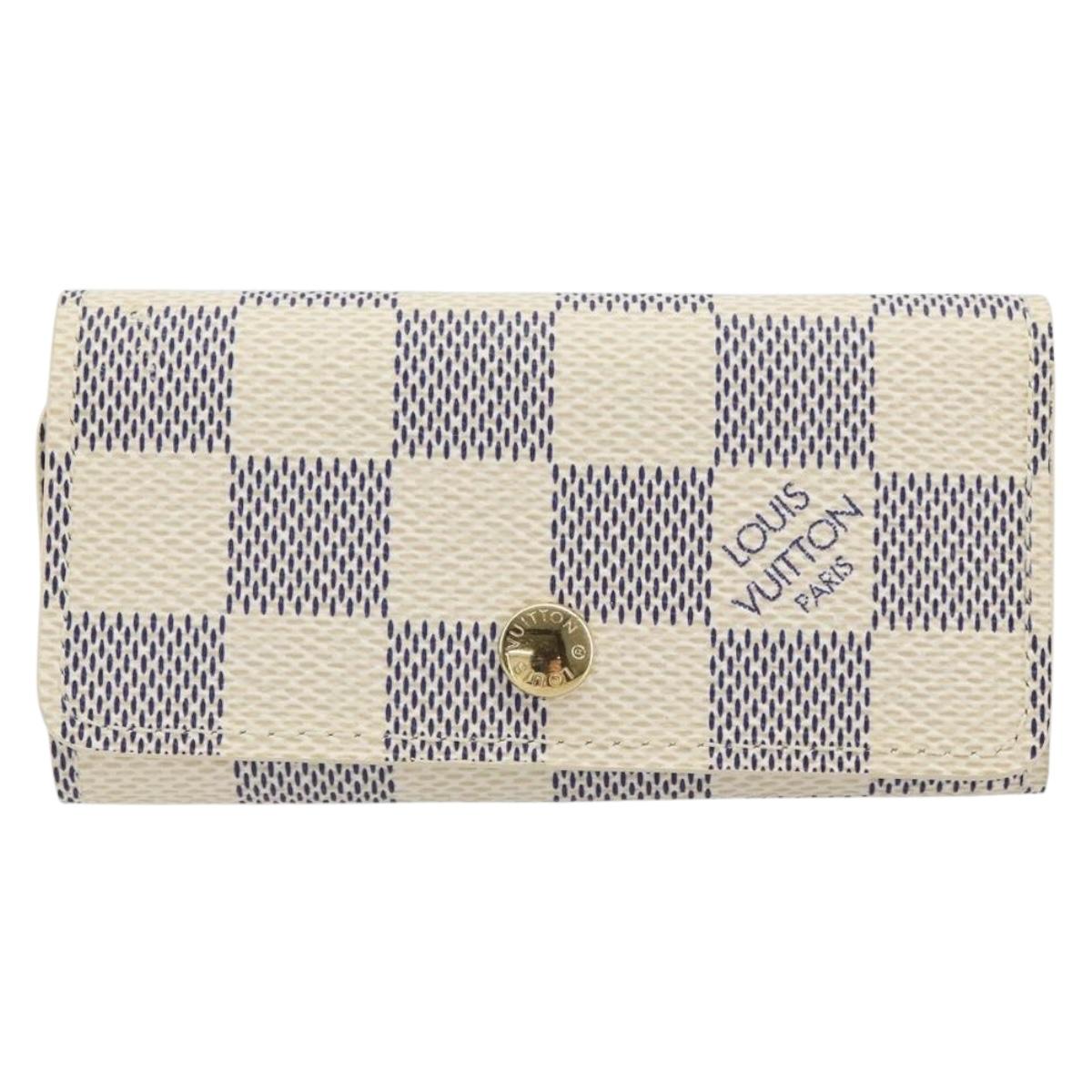 LOUIS VUITTON Damier Azur Multicles 4 Key Case N60020 LV Auth 164049V