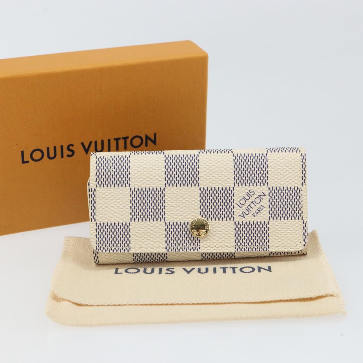 LOUIS VUITTON Damier Azur Multicles 4 Key Case N60020 LV Auth 164049V
