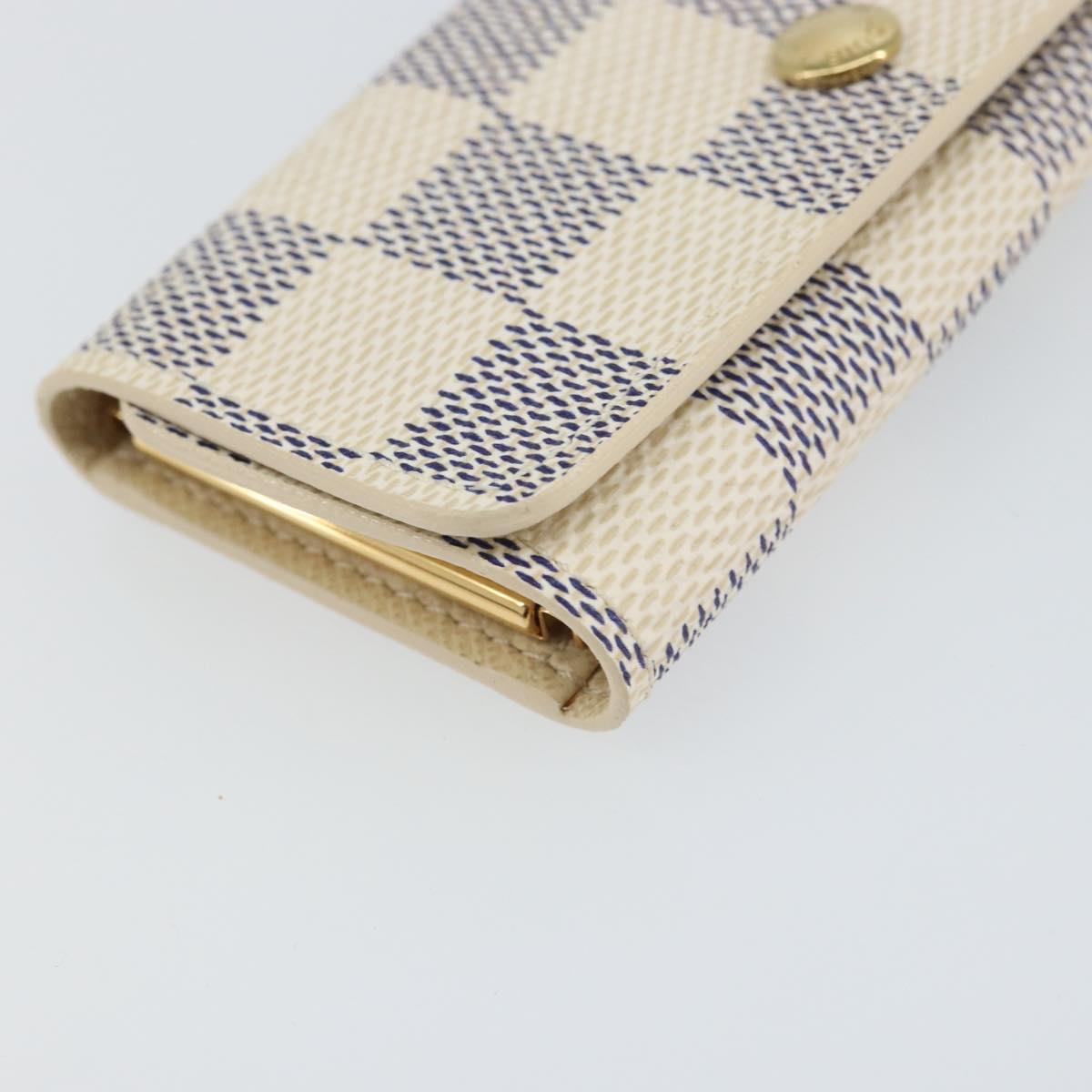 LOUIS VUITTON Damier Azur Multicles 4 Key Case N60020 LV Auth 164049V