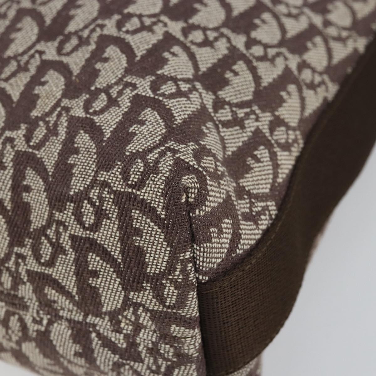 Christian Dior Trotter Canvas Shoulder Bag Navy Silver Auth 164052