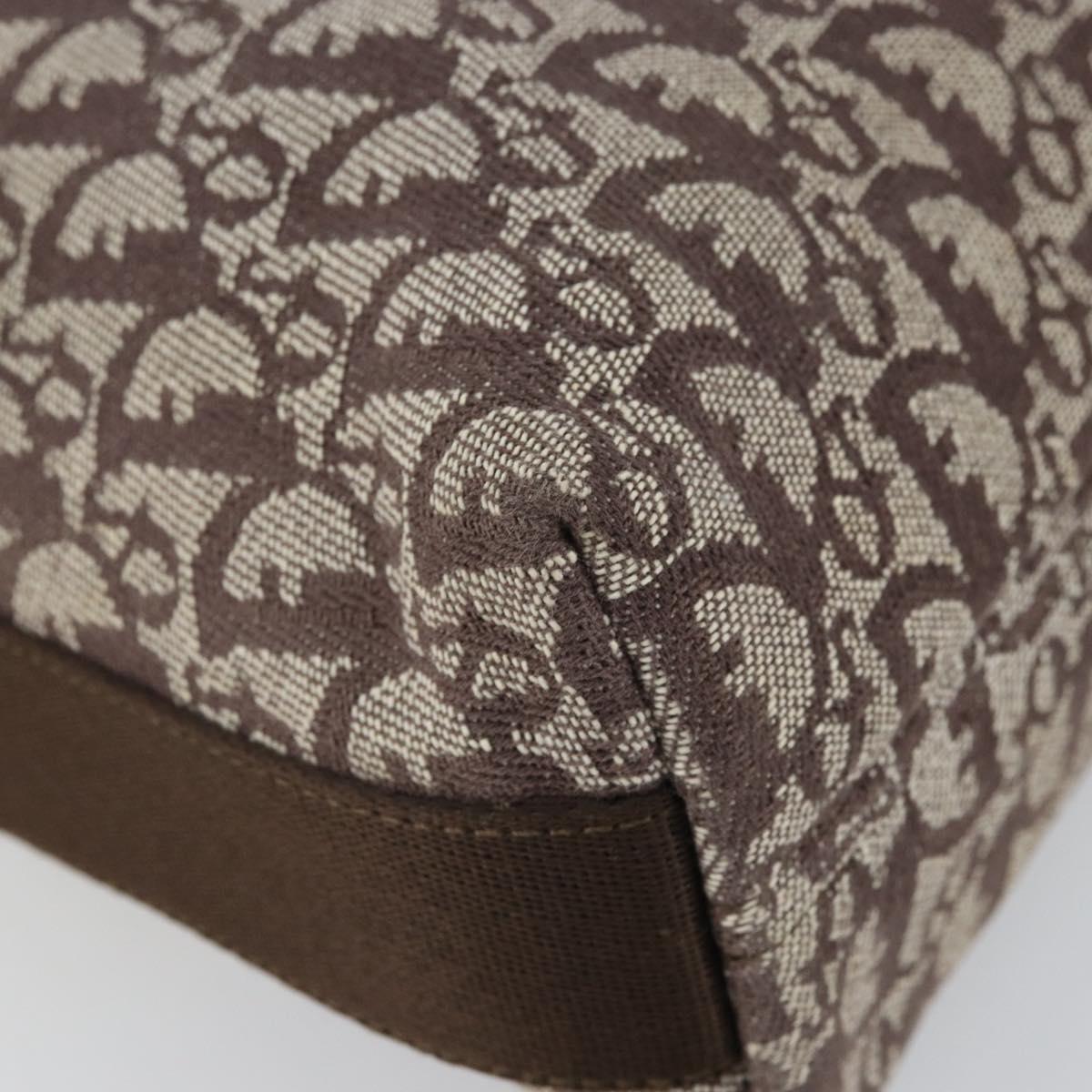 Christian Dior Trotter Canvas Shoulder Bag Navy Silver Auth 164052