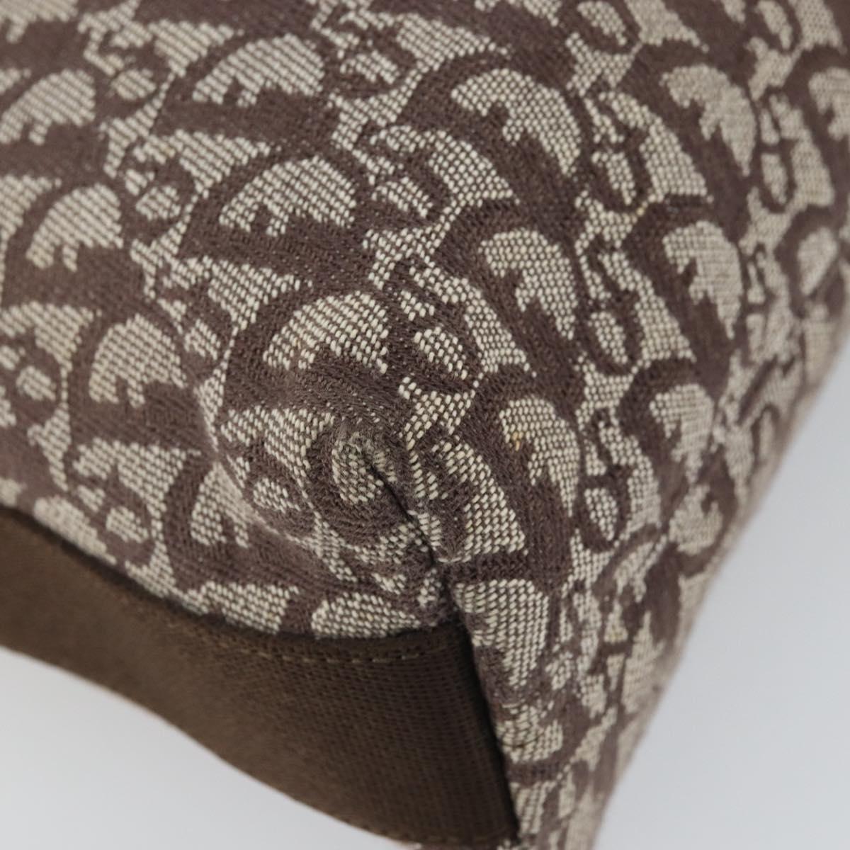 Christian Dior Trotter Canvas Shoulder Bag Navy Silver Auth 164052