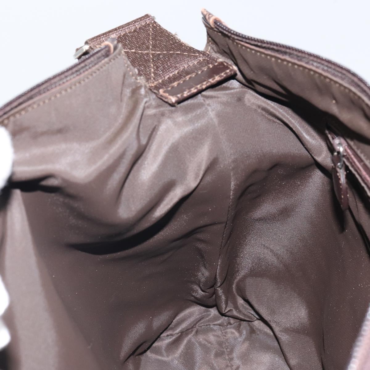 Christian Dior Trotter Canvas Shoulder Bag Navy Silver Auth 164052