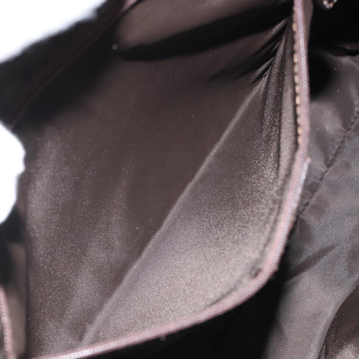 Christian Dior Trotter Canvas Shoulder Bag Navy Silver Auth 164052