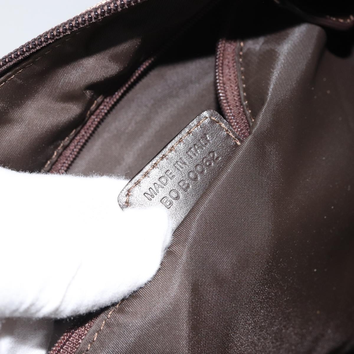 Christian Dior Trotter Canvas Shoulder Bag Navy Silver Auth 164052