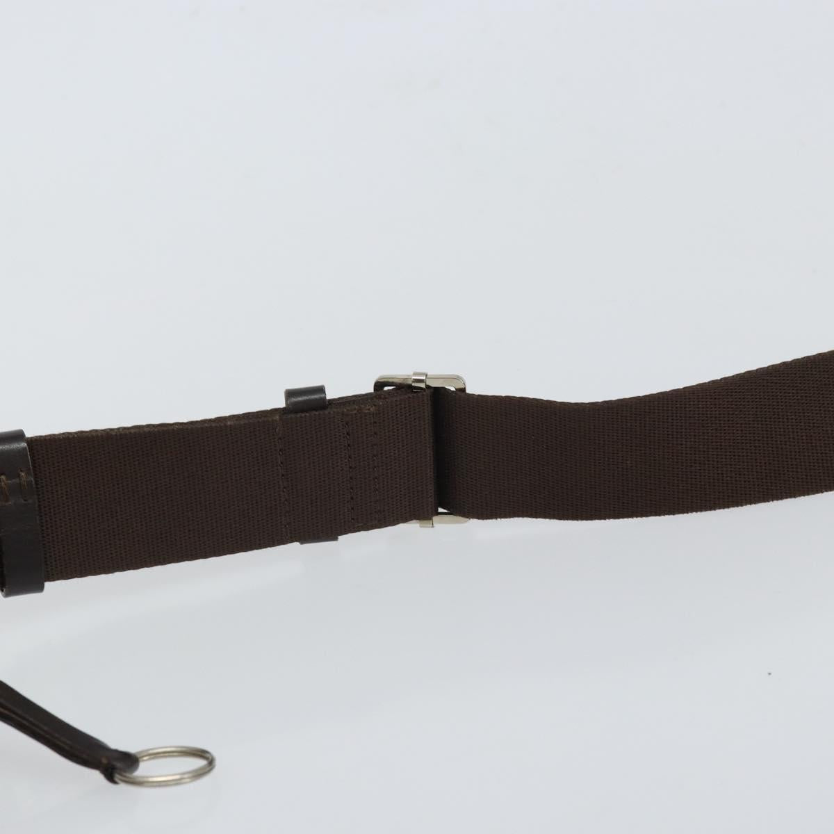 Christian Dior Trotter Canvas Shoulder Bag Navy Silver Auth 164052