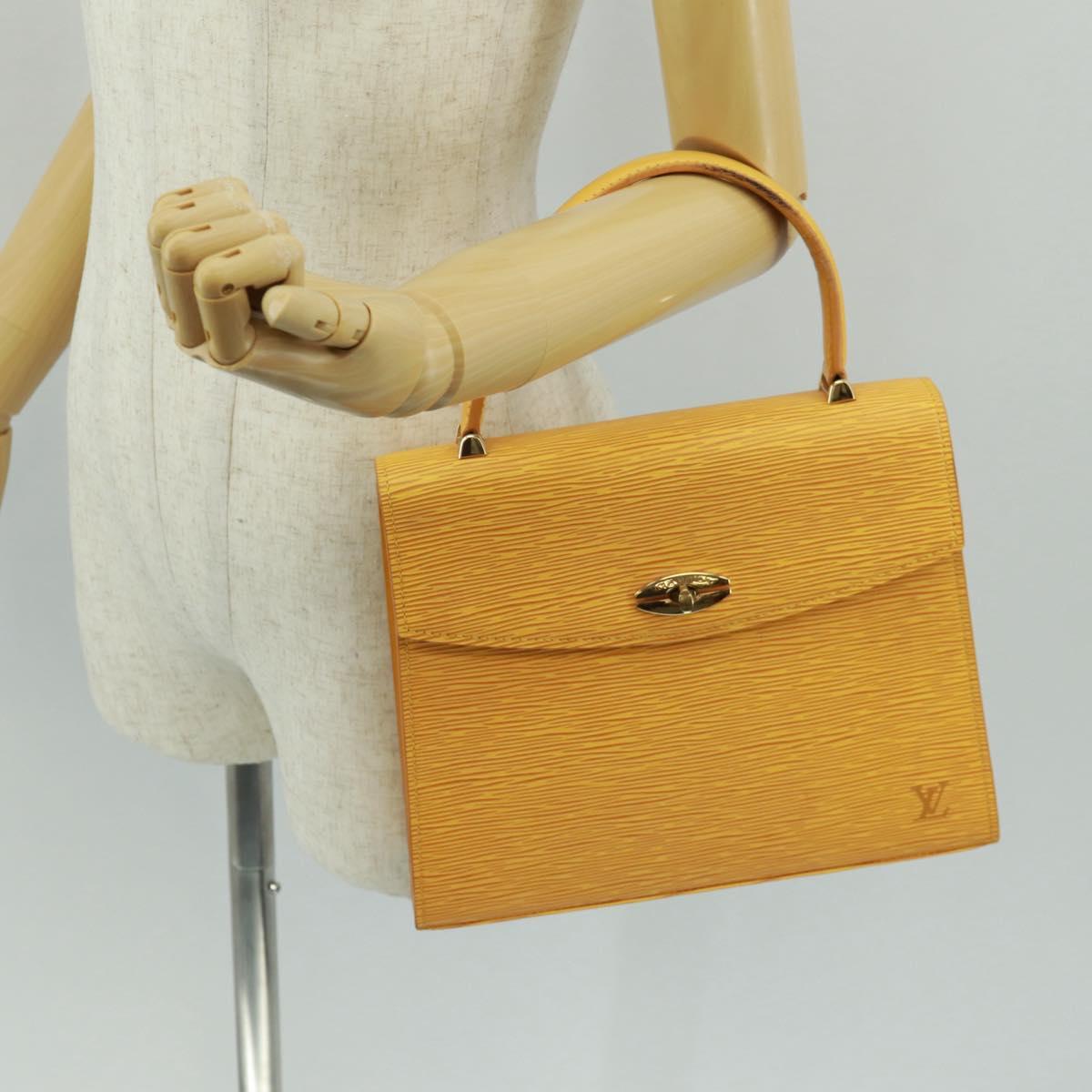 LOUIS VUITTON Epi Malesherbes Hand Bag Tassili Yellow Jonne M52379 Auth 164054A