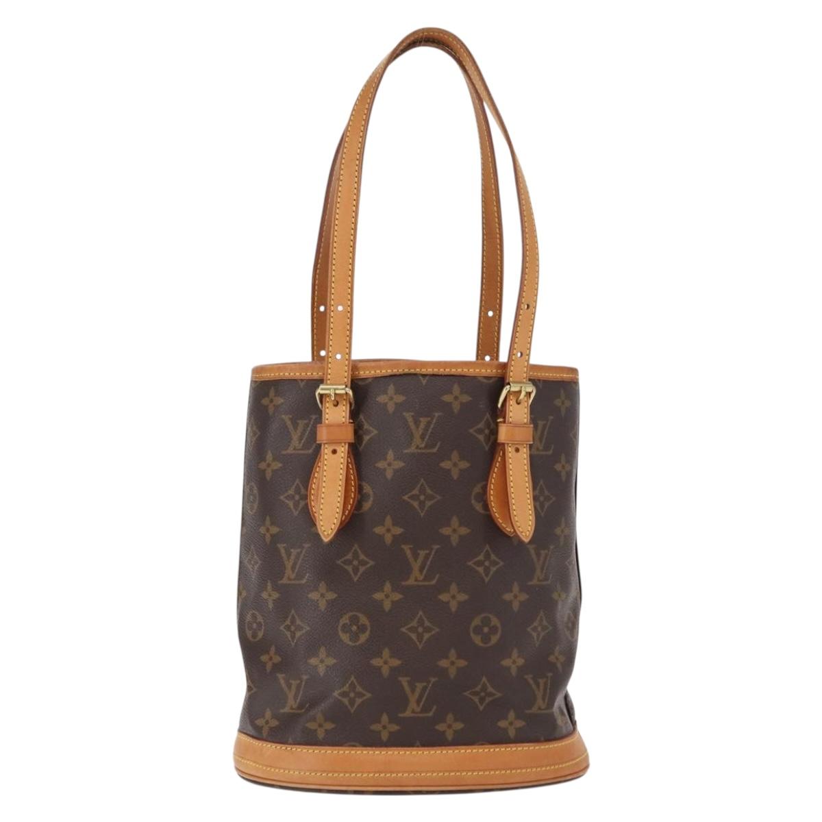 LOUIS VUITTON Monogram Bucket PM Shoulder Bag M42238 LV Auth 164057